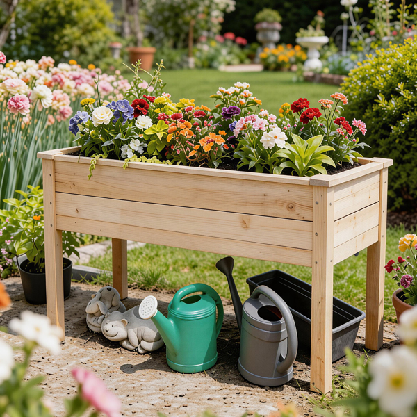 119*57*76cm 木种植框 杉木 高脚款 原木色(72665270同款）-22