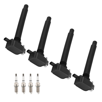 Set of 4 Ignition + Spark Plug fit for Chrysler Dodge Dart Jeep Ram 2.4L L4 UF751