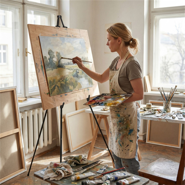 6件套带提袋的金属三脚架展示架，可调节高度的艺术架，用于婚礼标志海报-8