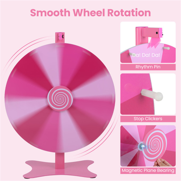 24英寸高可调节奖轮，可平稳旋转，2合1桌面和落地旋转轮，适用于游戏嘉年华派对-5