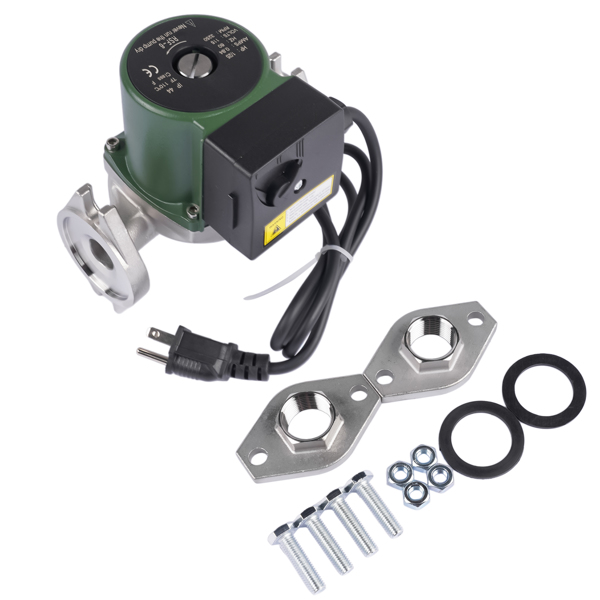 不锈钢循环泵 Stainless Steel Water Circulator Pump Replacement for Taco 008-SF6 008SF6 115V 1/25hp 14GPM 3250RPM 0.84 AMPS 125 Psi Stainless Steel Circulating Pump-2