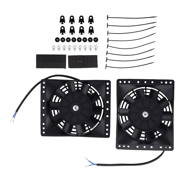 6" Electric Fan Kit 2250RPM fit for HotRod Classic 265 283 305 327 350 Universal 12V-6