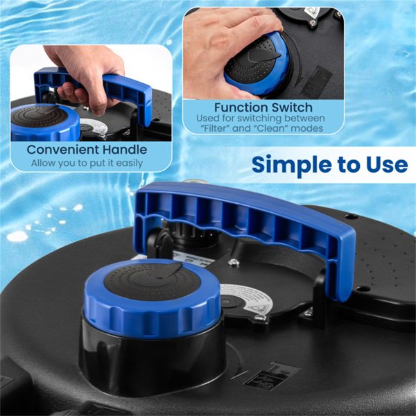 池塘压力过滤器，4个可拆卸的过滤海绵和清洁指示器，最大流速4000 GPH-8