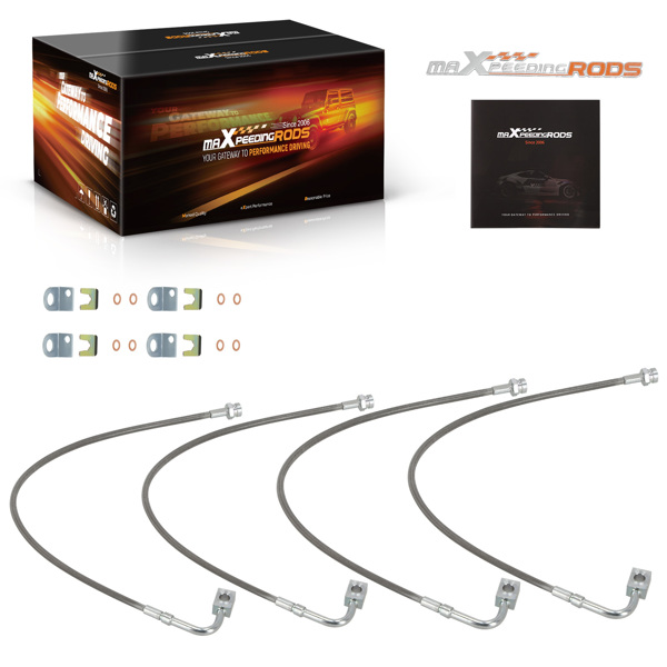 Stainless Steel Extended Brake Lines Fit fit for Jeep Wrangler 2WD/4WD 2007-2017-6
