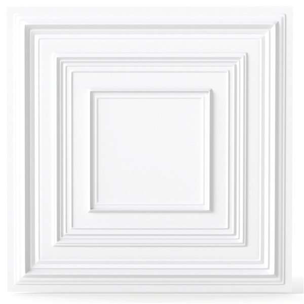 12块24英寸x 24英寸PVC吊顶瓷砖，适用于家庭办公室的防水3D纹理天花板-1