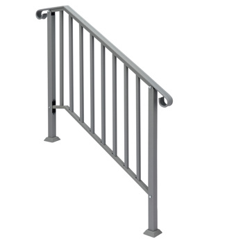 银色 3阶 庭院楼梯扶手