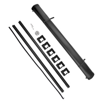 5.5FT Roll Up Tonneau Cover Black fit for Ford F-150 SuperCrew 09-2026 W/LED Lamp