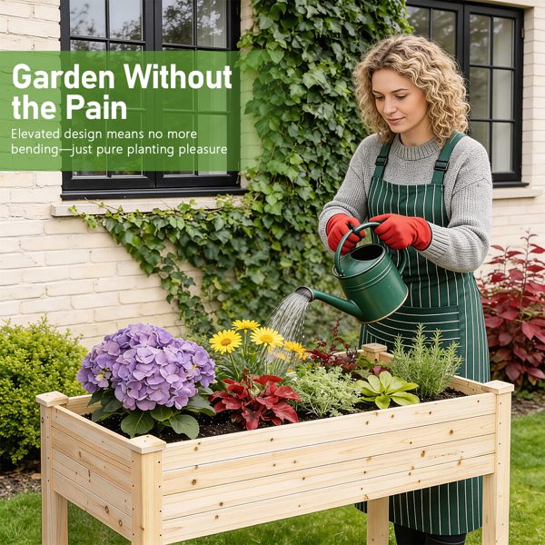 119*57*76cm 木种植框 杉木 高脚款 原木色(72665270同款）-20