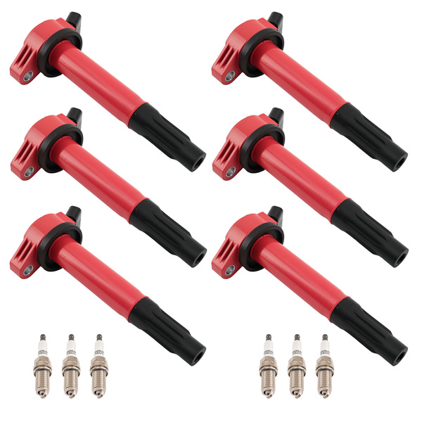 6X Ignition Coil 6X Spark Plug Direct Fit fit for Toyota Tundra 4.0L V6 1GR-FE-6