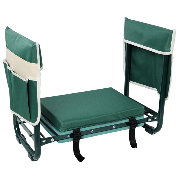 园艺跪垫兼座椅长凳——附赠2个工具收纳袋，可折叠设计，配有EVA泡沫垫、加宽加厚软垫及大型工具包，专为园艺爱好者打造。--不支持self-pick up且不支持指定仓库发货-13