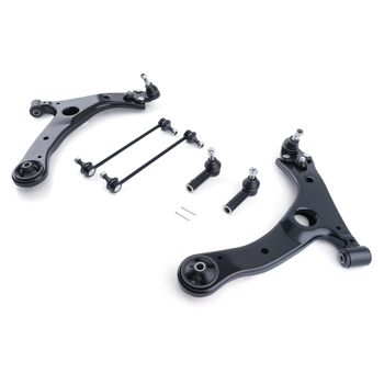 6Pcs Front Lower Control Arm w/Ball Joint Tie Rods fit for Toyota Corolla 14-19 1.8l