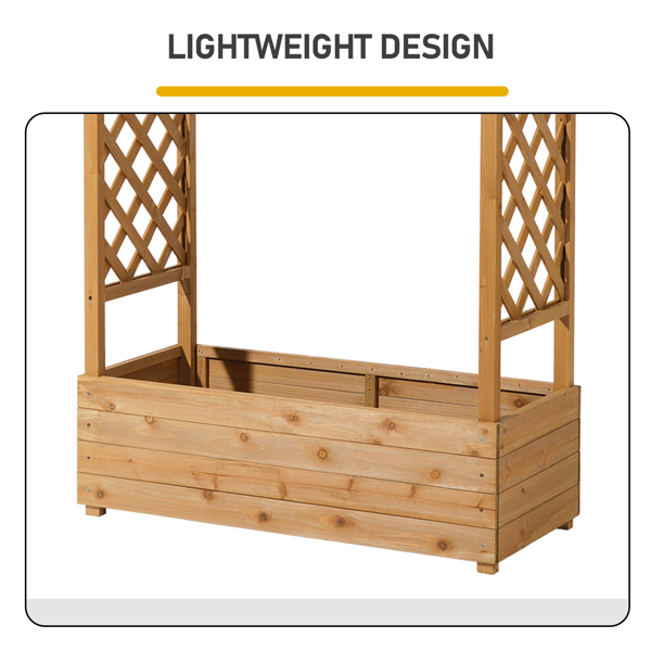 109*44*182CM 柚木色 加高种植花架 杉木 木种植-7