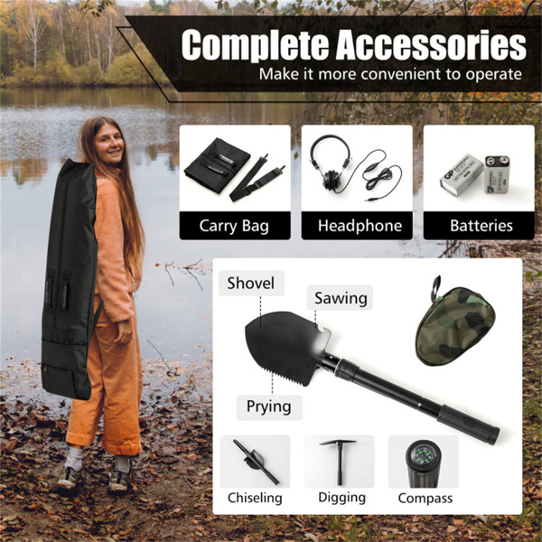 黑色金属探测器，IP67防水线圈和4种探测模式，最大探测深度为10英寸-6