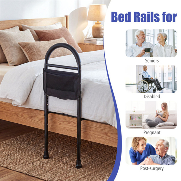 高度可调的床边安全栏杆，无需工具即可组装的床辅助杆，带防滑腿，适合老年人-8