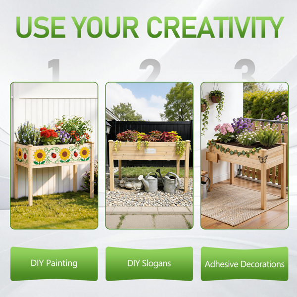 119*57*76cm 木种植框 杉木 高脚款 原木色(72665270同款）-18