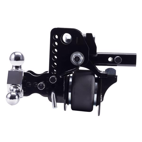 Adjustable Trailer Hitch w/ Air Suspension Bag & Three Ball Mount 6" Rise / Drop-1