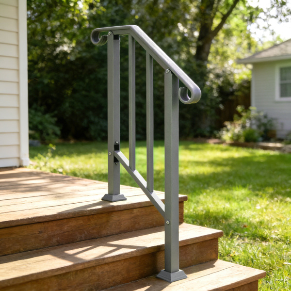 银色 1阶 庭院楼梯扶手-9