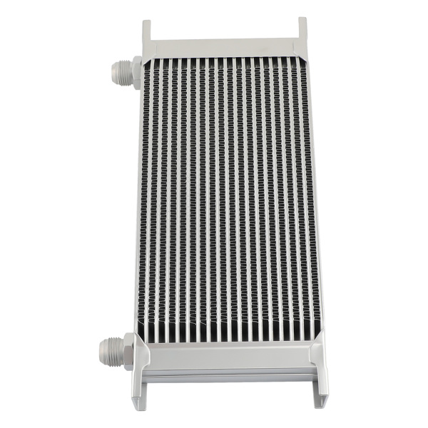 Engine Oil Cooler Kit 10.6"x5.39"x1.97" AN-10 w/ Stainless Braided Hoses-3