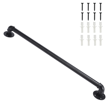 3FT 黑色 铁质 庭院楼梯扶手