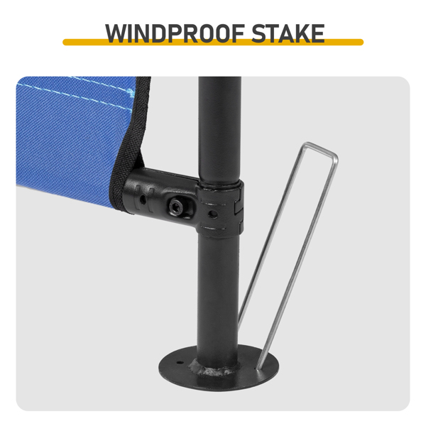 4*4*3.3FT 黑色铁管 PVC涂层涤纶篷布防水防紫外 蓝色 宠物帐篷 篷布底部车缝 顶部魔术贴-11