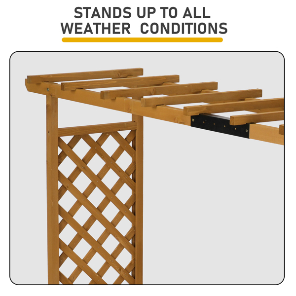 200*45*113CM 柚木色 加宽种植花架 杉木 木种植-4