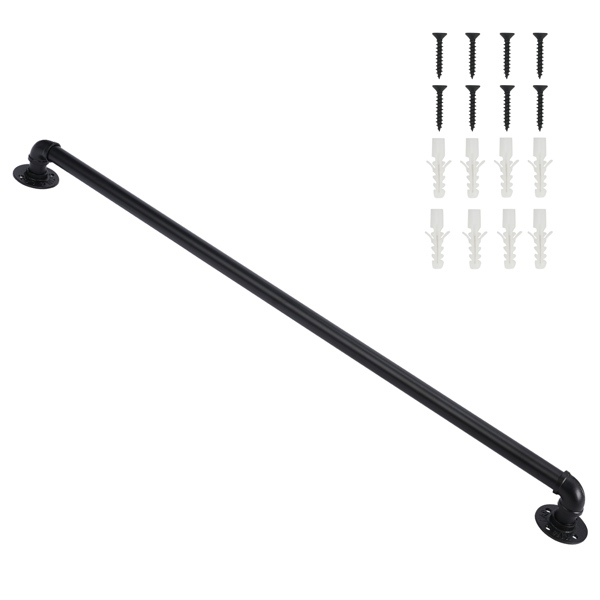 4FT 黑色 铁质 庭院楼梯扶手-1