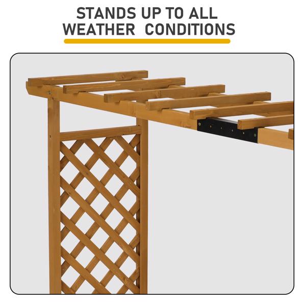 109*44*182CM 柚木色 加高种植花架 杉木 木种植-4