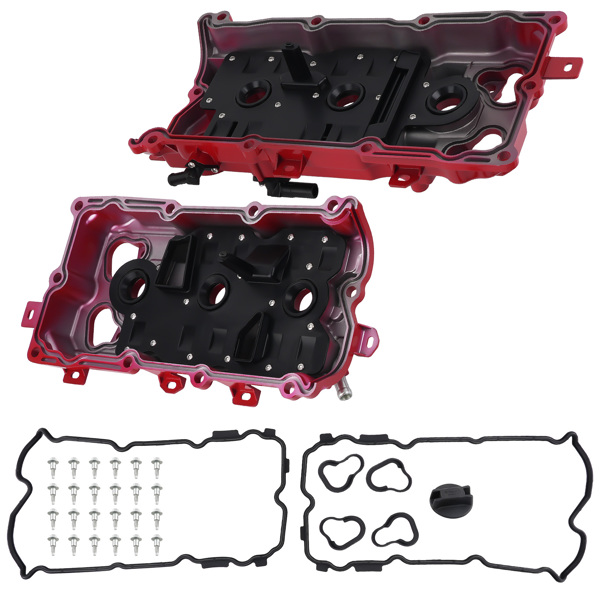 2x Aluminum Valve Cover + Gaskets + Oil Cap Kit fit for Infiniti QX60 3.5L 2015-2018-6