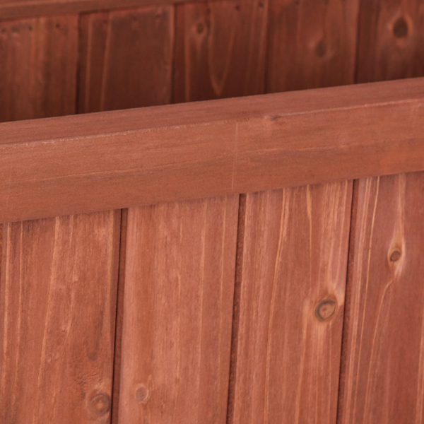 63*30*127CM 红棕色 万向轮种植花架 杉木 木种植-19