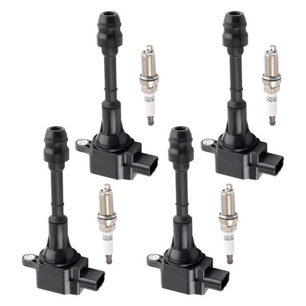 4PCS Ignition Coil W/ Spark Plugs Set fit for Nissan 2.5L 2002-2006 w/ Copper Wire-6