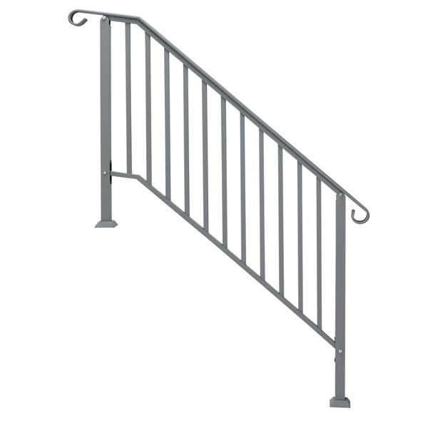 银色 4阶 庭院楼梯扶手-1