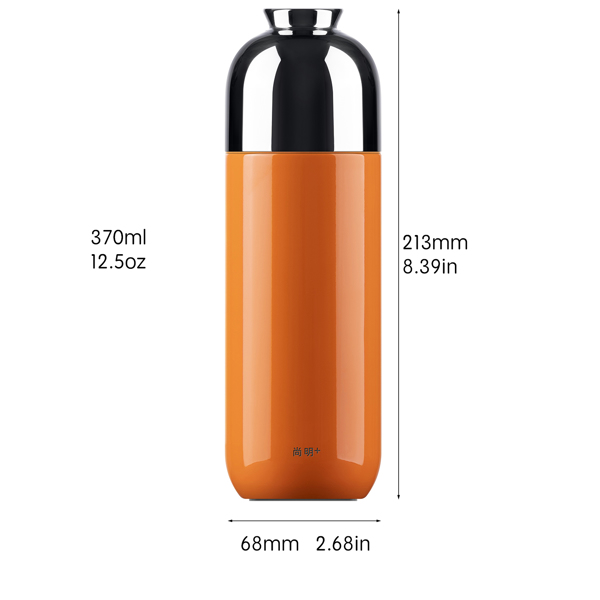 316不锈钢焖茶杯便携随行保温杯内胆覆钛户外旅行水杯370mL 橙色-9