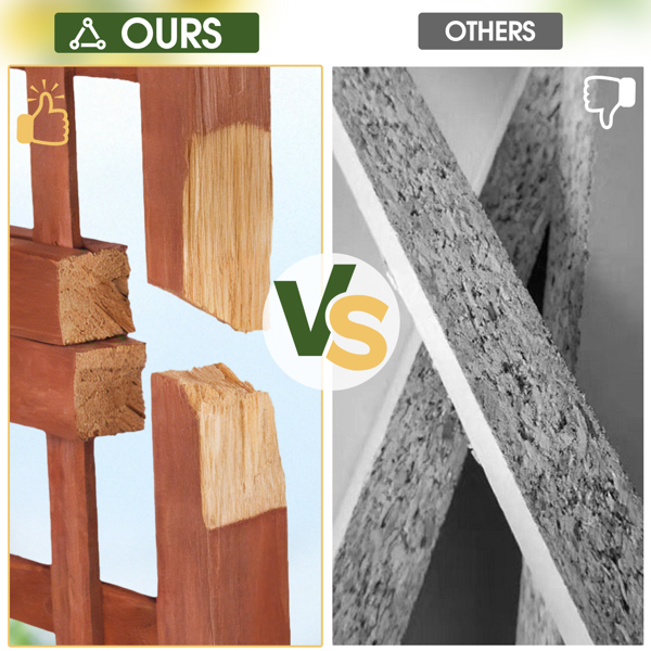 63*30*127CM 红棕色 万向轮种植花架 杉木 木种植-5