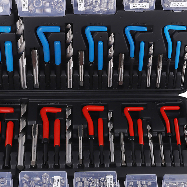 Helicoil Thread Repair Kit 320-Piece SAE and Metric Rethreading Tool Kit-4