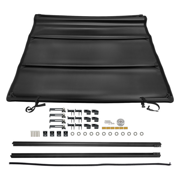 6ft Truck Bed Tonneau Cover fit for Nissan Frontier King Cab 2005-2025 Roll Up Black-6