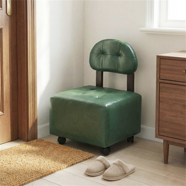 一套2个可堆叠的带制动轮的小型滚轮凳，入口用紧凑的换鞋脚踏板-7