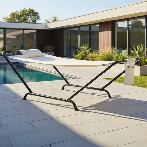 235*92*80CM 2*0.9M 600D双层牛津布吊床 米白色 吊床套装 550lbs-8