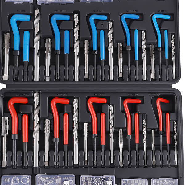 Helicoil Thread Repair Kit 320-Piece SAE and Metric Rethreading Tool Kit-1