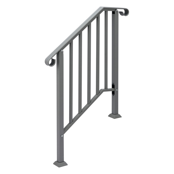 银色 2阶 庭院楼梯扶手-3