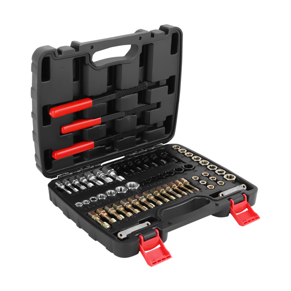 Complete Automotive Thread Chaser Kit 61pc SAE & Metric fit for Damaged Bolts-4