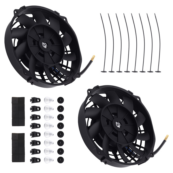 2X 7" Electric Radiator Fan Universal Push Pull Type 2900RPM 240W Cooling System-6