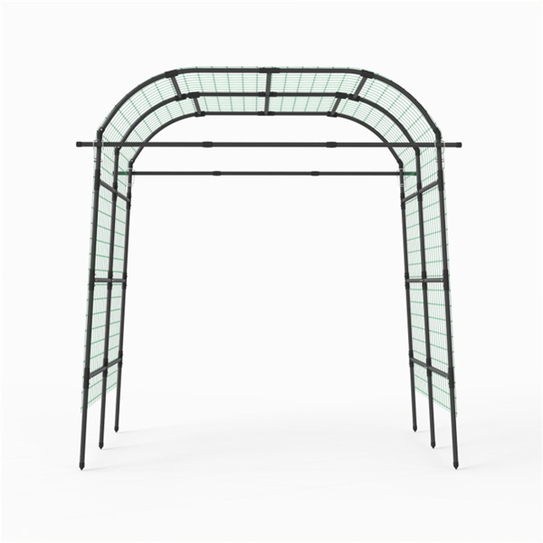 7.5英尺可调节花园拱形棚架，用于攀爬植物，PE涂层金属隧道棚架，适用于黄瓜葡萄-4