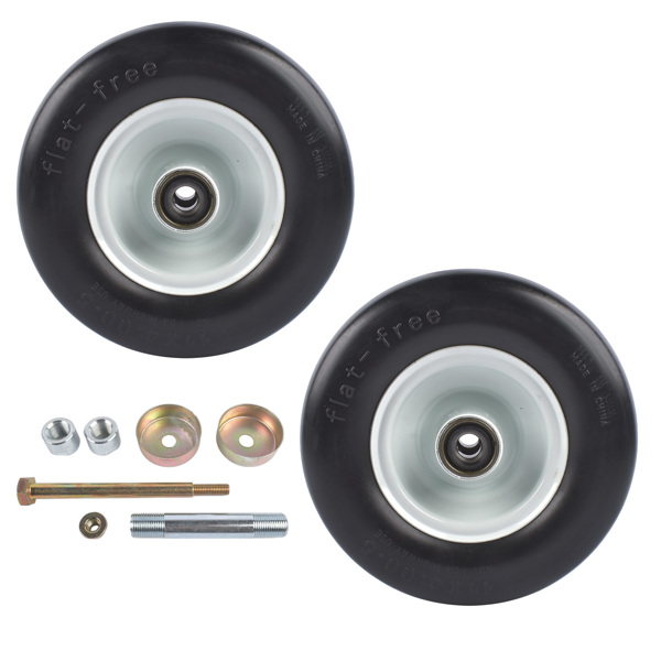 车轮总成 2X Wheel Assembly 103-9591 Replacement for Exmark No Flat Solid No Air Required Tire 325 lbs-5