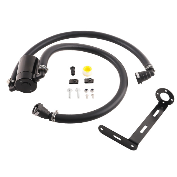 Oil Catch Can Oil Separator Fit Ford F150 2.7L 5.0L Raptor 3.5L Ecoboost Black-6