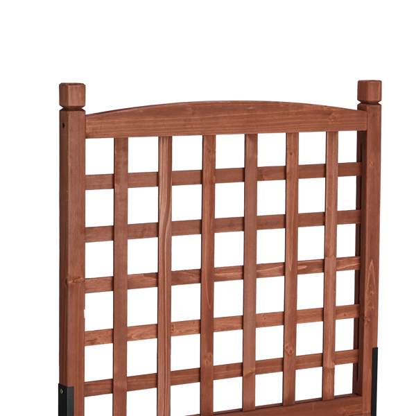 63*30*127CM 红棕色 万向轮种植花架 杉木 木种植-10