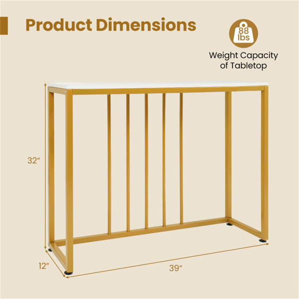 39英寸控制台桌，带内置充电站，窄入口桌，带USB和Type-C端口-4