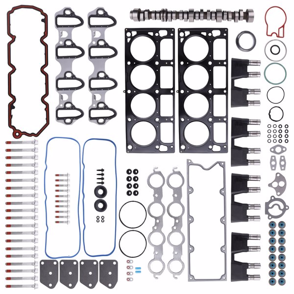 Lifters Camshaft Head Gasket Bolt Set fit for 07-13 Chevy Silverado GMC Sierra 5.3L-6