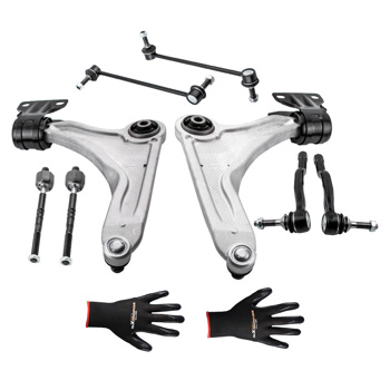 Front Lower Control Arms w/Ball Joints Outer Tie Rods End fit for Ford Fusion 13- 17
