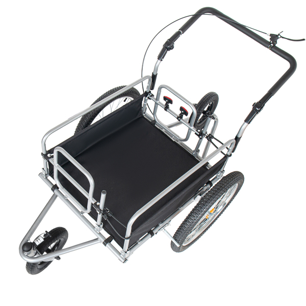 三合一重型自行车货运拖车 - 升级版 20 英寸 x 2.6 英寸宽胎，承重 150 磅，钢架，可转换婴儿车和带悬挂系统的拉车--不支持self-pick up且不支持指定仓库发货-5