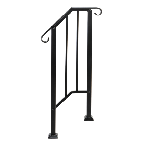 【同款编码：21862947  70638141】哑光黑色 1阶 庭院楼梯扶手-13